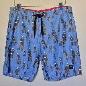 Tavik Limited Edition Men's John Wayne Cowboy Novelty Print Boardshorts Size 32